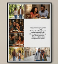 Personalized Anniversary Memory Wall Art Poster - Custom Wedding Date and Couple Name Canvas Print for Home Decor Wall Hanging