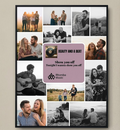 Personalized Music Photo Collage Wall Art Poster Custom Song Lyrics Picture Print Heart Shape Design Gift for Music Lovers