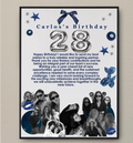 Personalized Professional Birthday Tribute Poster Custom Workplace Photo Wall Art Durable Canvas Print Office Decoration Milestone Gift