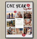 Personalized Monthly Calendar Memory Art Poster Custom Photo Wall Decor Durable Canvas Print for Home Office Personal Gift