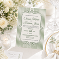 Vintage Elegance Wedding Invitation - Personalized Botanical Wedding Invite with Custom Details and Floral Design