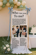 Personalized Who Are You To Me Fabric Banner Custom Wedding Wall Hanging Ceremony Backdrop Decorative Party Sign