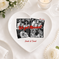 Forever in Every Snapshot Personalized Wedding Photo Keepsake Plate with Custom Names and Date - Ceramic Souvenir Decorative Dish