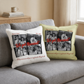Wrapped in Our Memories Personalized Wedding Photo Pillow Case with Custom Couple Names and Date Soft Throw Pillow Cover