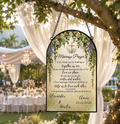 Personalized Christian Marriage Prayer Suncatcher Wedding Gift for Couples, Custom Names and Date Religious Acrylic Window Hanging Decor