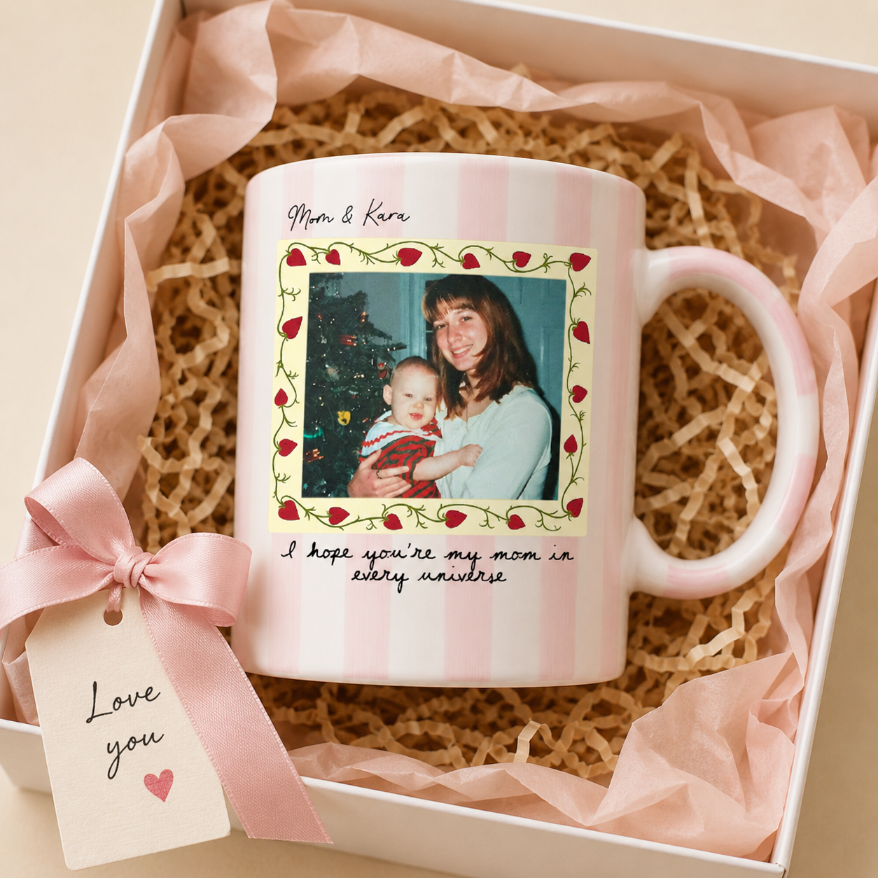 Every Sip Reminds Me of You Personalized Mom Photo Mug Custom Picture Coffee Cup Multi-Color Ceramic Mother's Birthday Gift