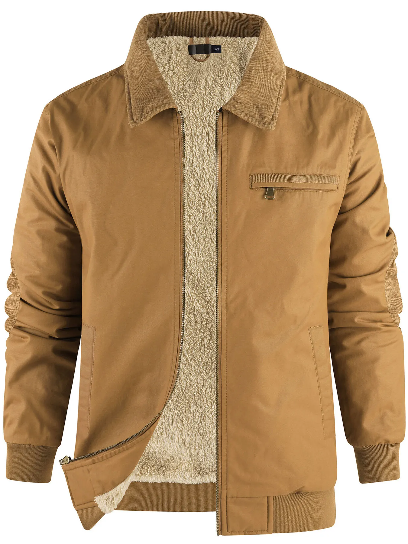 Men's Sherpa Lined Zip Up Jacket