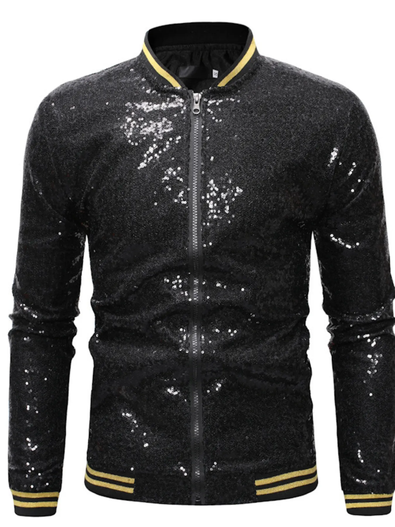 Men's Sequin Zip Up Jacket