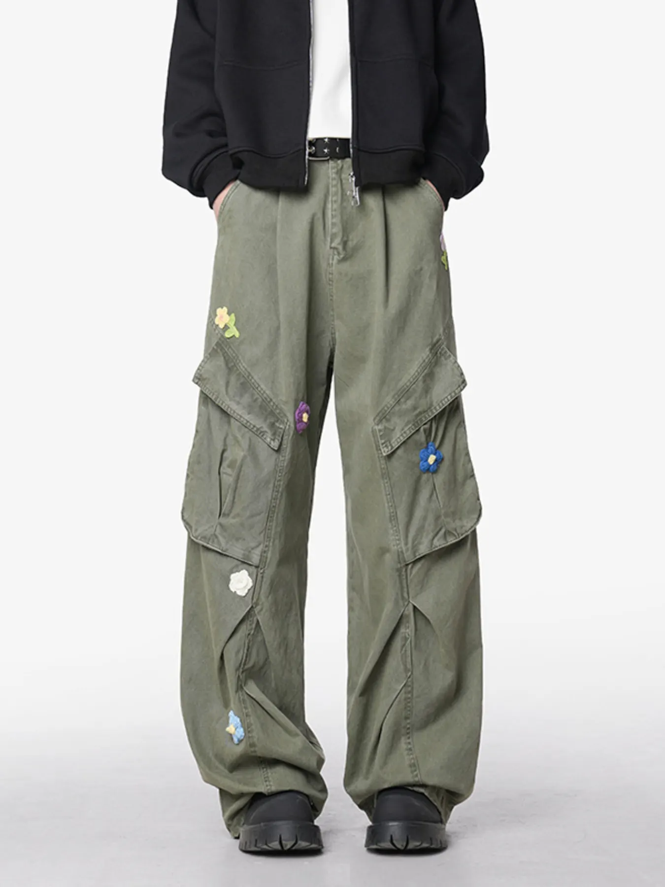 Men's Flower Wide Leg Pants