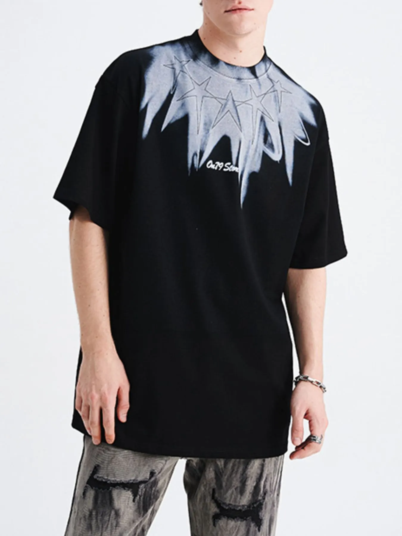 Blessed Embroidered Mock Neck Sweatshirt